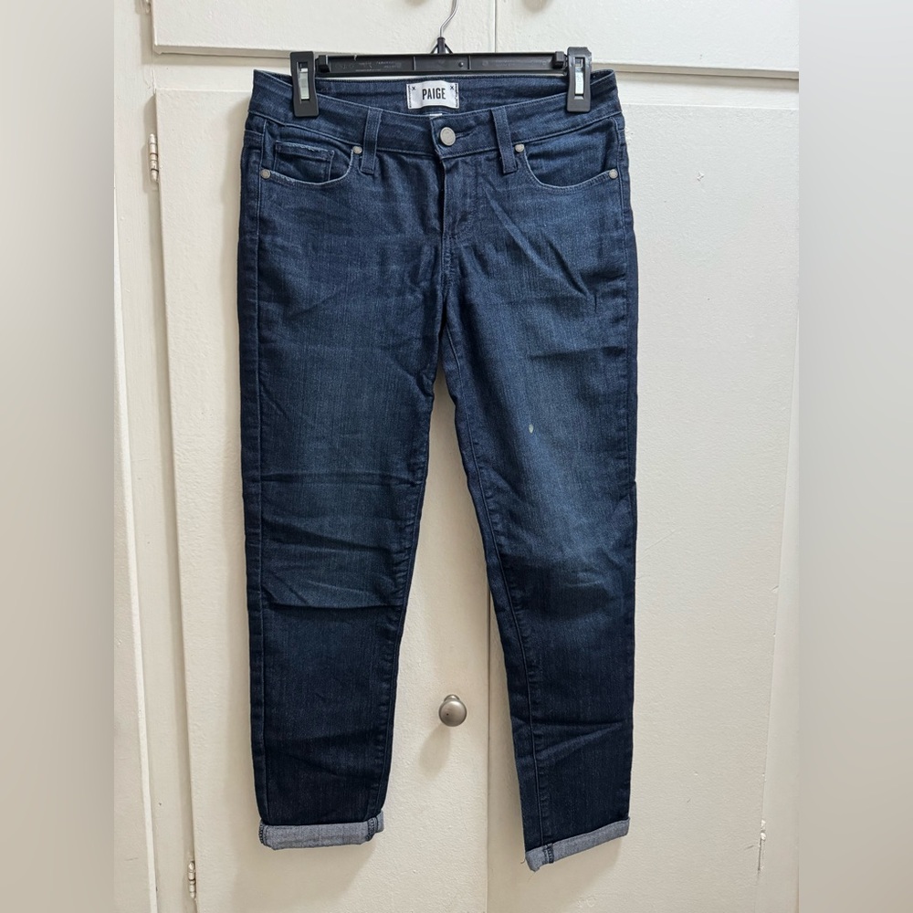 PAIGE dark denim capris